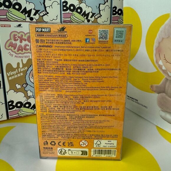 Pop Mart Labubu Halloween Pumpkin Vinyl Plush Pendant - Picture 2 of 4